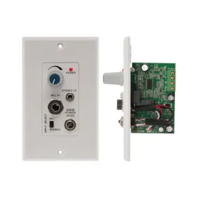 PRO2 PRO1328WP Audio Power PA Amplifier Wall Plate with 3.5mm Line/Microphone Input