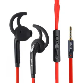 PTron Swift Headset Universal In-Ear Sports Stereo Earphone For All Smartphones (Black/Red)