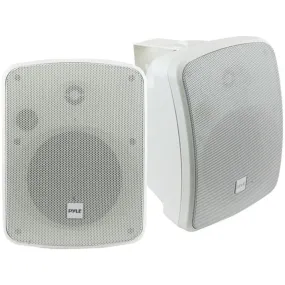 Pyle Home PDWR54BTW 5.25 Indoor/Outdoor 600-Watt Bluetooth Speaker System (White)