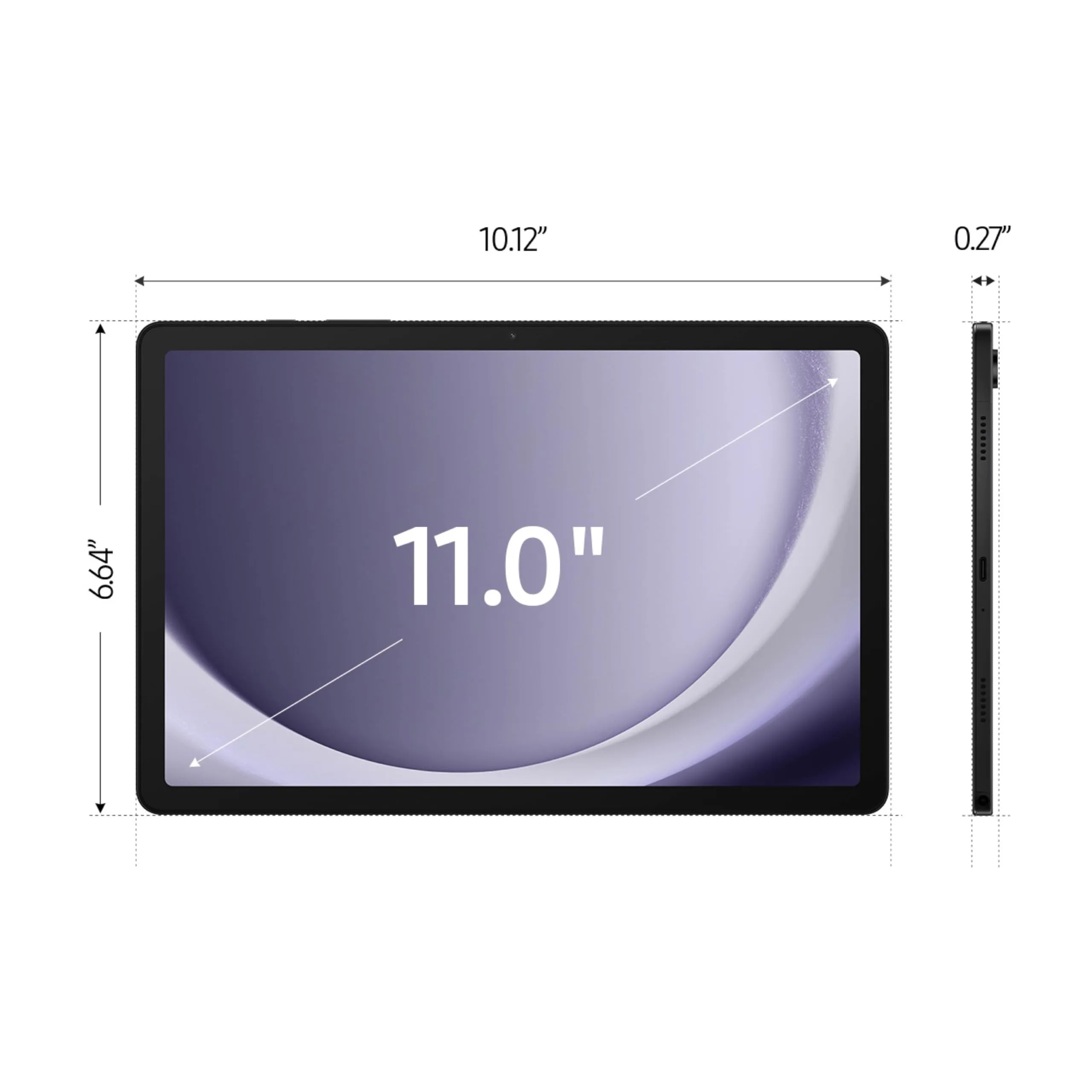 Samsung Galaxy Tab A9  Tablet 11” 64GB Android Tablet, Big Screen, Quad Speakers, Upgraded Chipset, Multi Window Display, Slim, Light, Durable Design, US Version, 2024, Graphite
