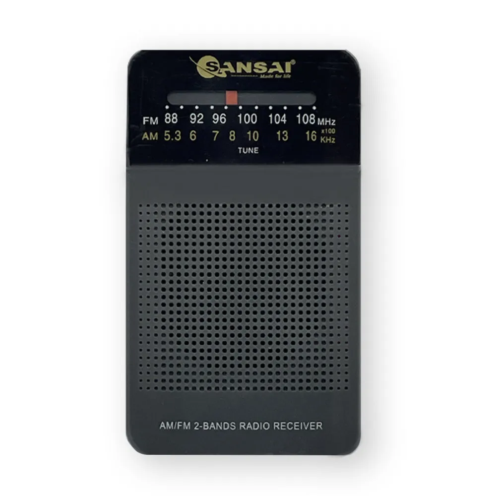 Sansai AM/FM 2-Band Portable Speaker with Mega Bass (Dark Grey)
