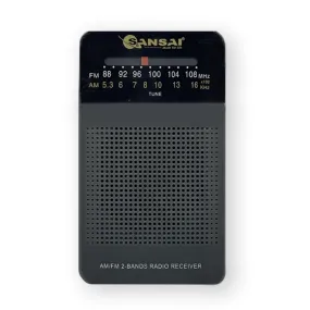 Sansai AM/FM 2-Band Portable Speaker with Mega Bass (Dark Grey)