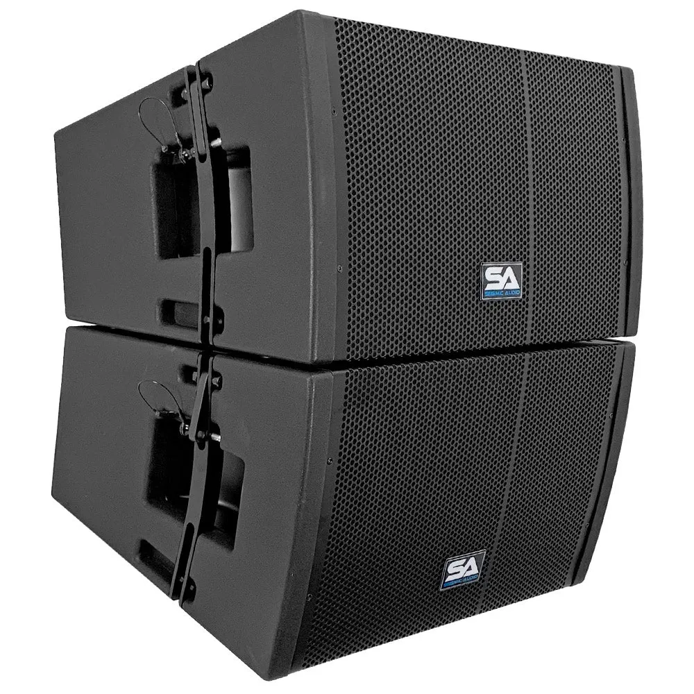 SAXLP-12P - Pair of Passive 12 Inch Line Array Speakers with Dual Compression Drivers