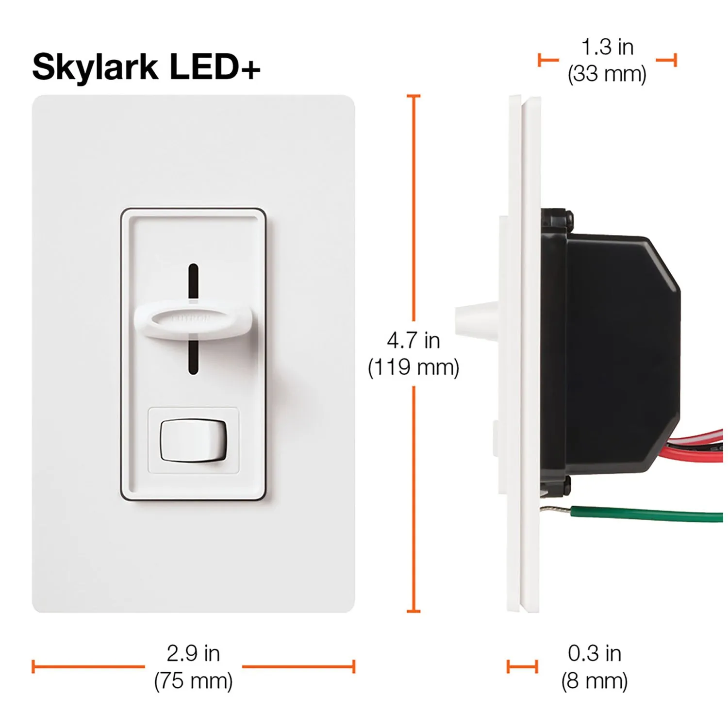 Skylark LED  Dimmer Switch, 150-Watt, Single Pole or 3-Way, White