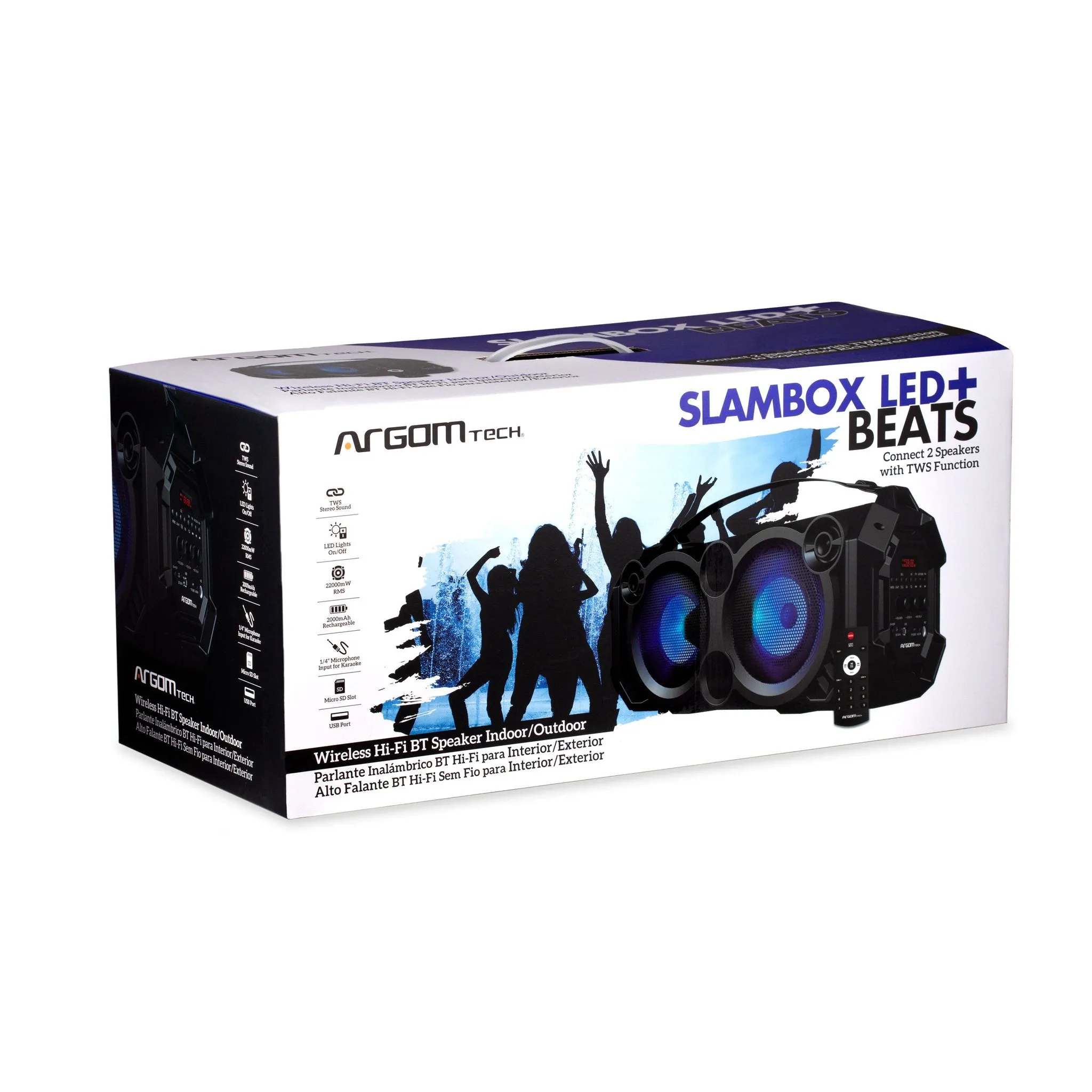 SLAMBOX LED PLUS BEATS WIRELESS BT SPEAKER