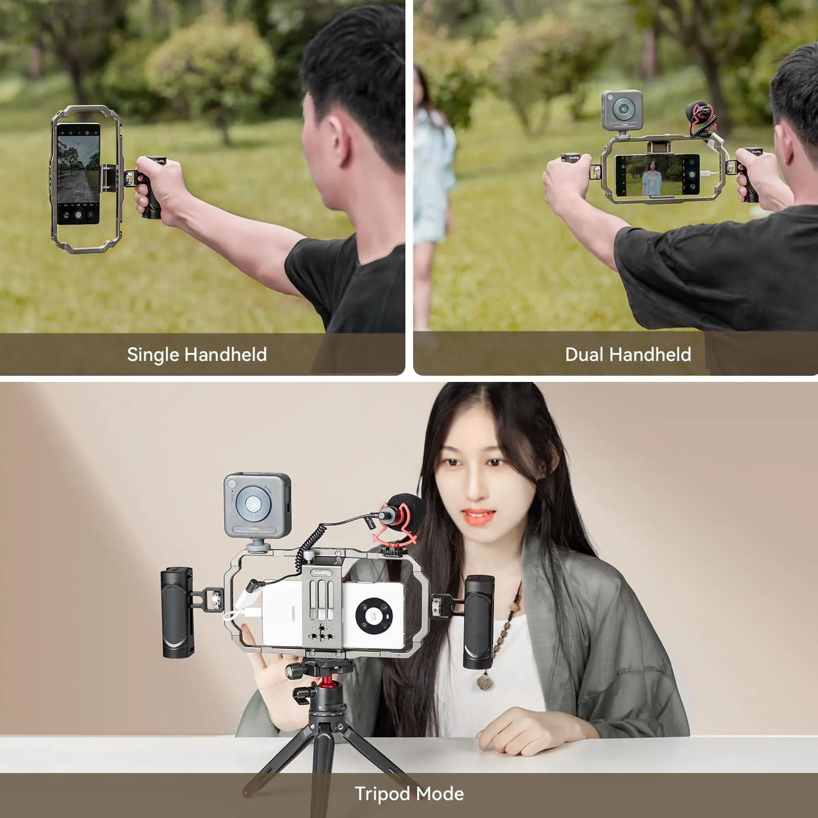 SMALLRIG 3384-US Professional Phone Video Rig Kit for Vlogging & Live Streaming, Black