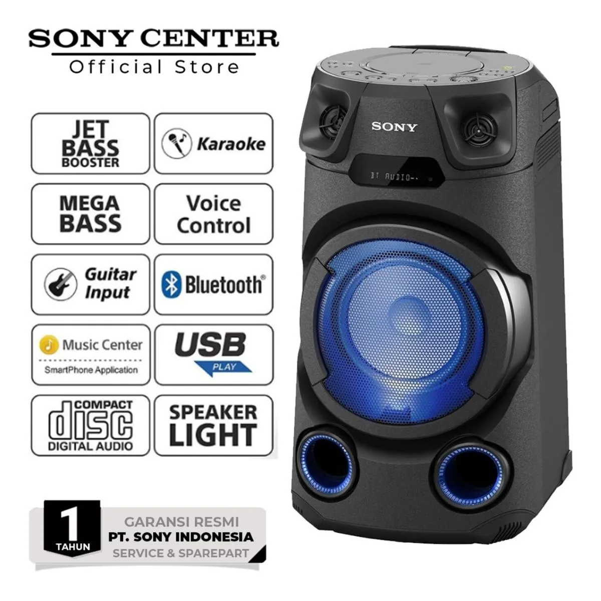 Sony Hifi System Speaker Light Spread Sound Party Playlist Handle for Safe