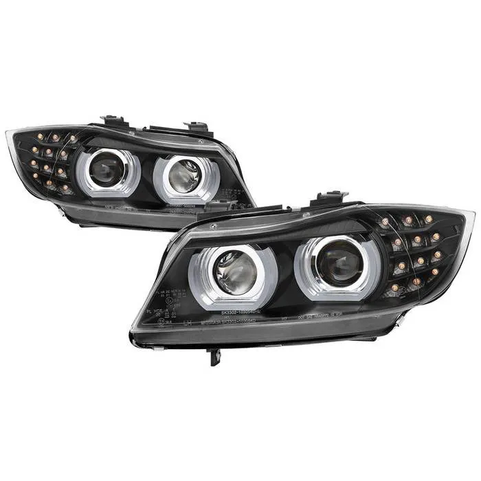 Spyder BMW E90 09-12 4DR Pro Headlights Black OEM AFS/Xenon