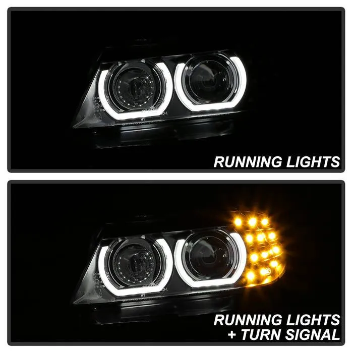 Spyder BMW E90 09-12 4DR Pro Headlights Black OEM AFS/Xenon