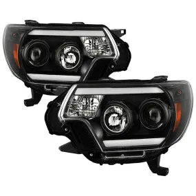 Spyder Platinum Toyota Tacoma 12-15 LED Bar Headlights Black