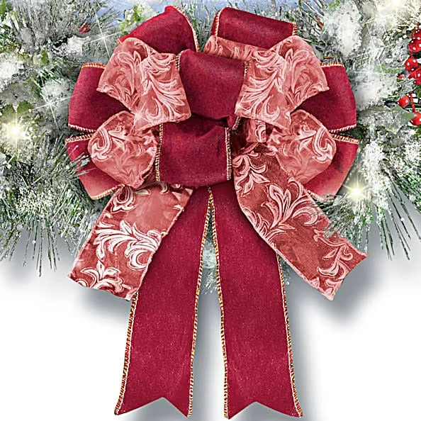 The Bradford Exchange A Holiday Homecoming Lighted Musical Wreath Holiday Village Christmas Decoration by Thomas Kinkade 14-Inches