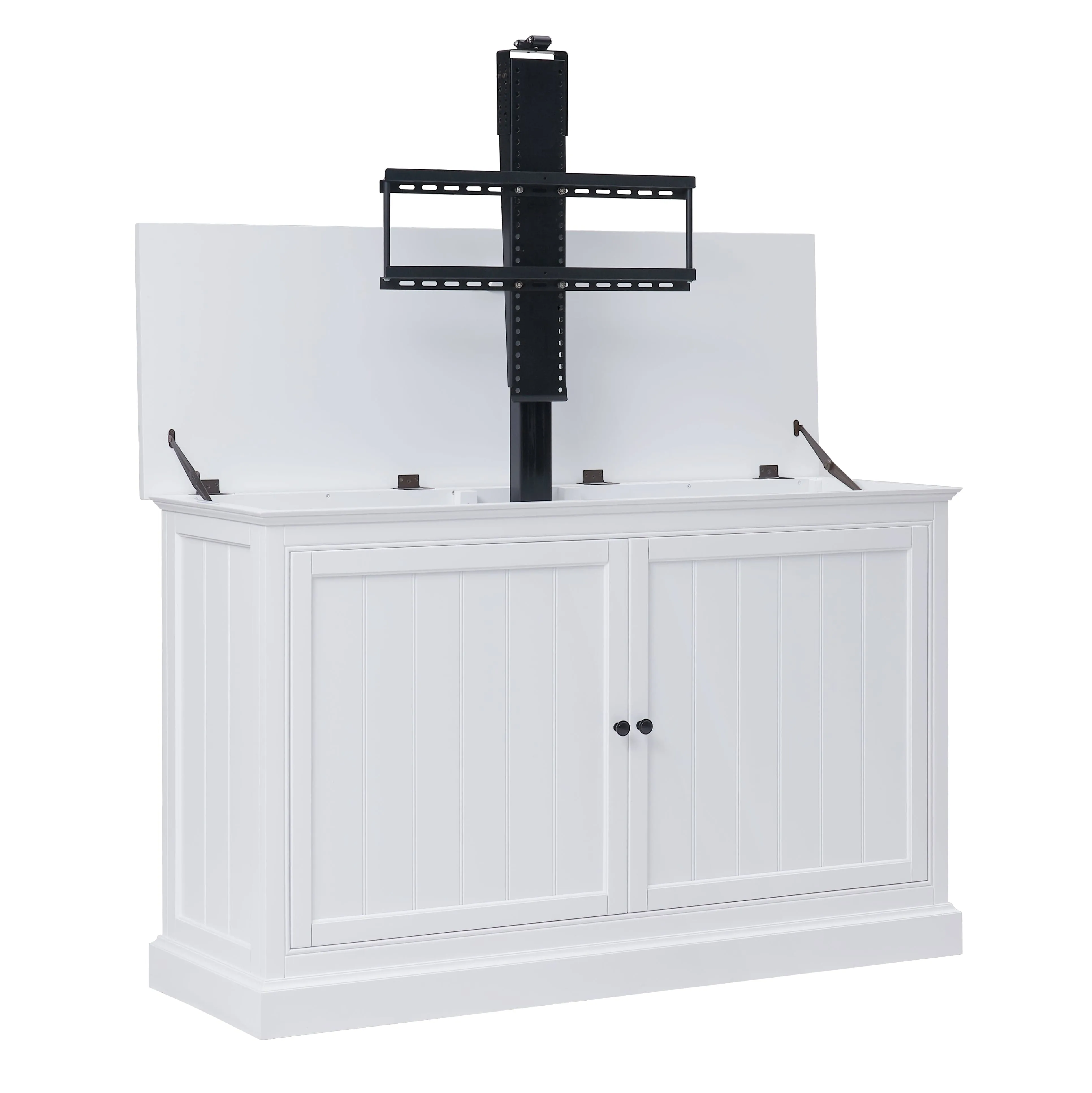 The Shoreline 74010 White Smart TV Lift Cabinet for 65 Inch Flat screen TVs