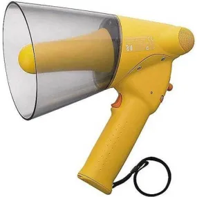 TOA ER-1206W Splash-proof Hand Grip Type Megaphone with Whistle, 6W Output, Yellow