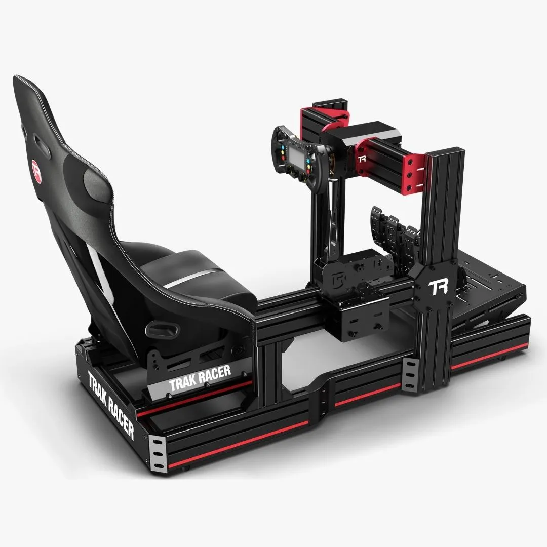 Trak Racer TR120 Racing Cockpit with TR One Wheel Mount for Fanatec Direct Drive Wheels and Rally Seat