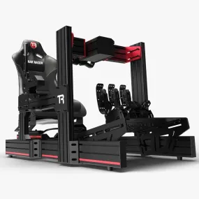 Trak Racer TR120 Racing Cockpit with TR One Wheel Mount for Fanatec Direct Drive Wheels and Rally Seat
