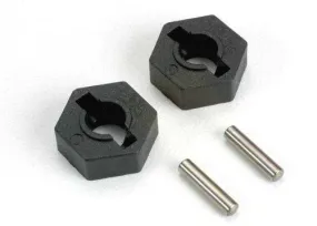Traxxas 4954 Wheel hubs hex (2) axle pins (2.5x12mm) (2)