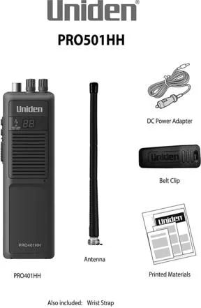Uniden 40 Channel Handheld CB Radio - PRO501HH