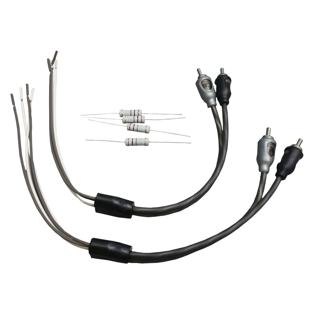 UW-1 - Amplifier Hi-Level Speaker Lead to RCA Adapter   Dummy Resistors