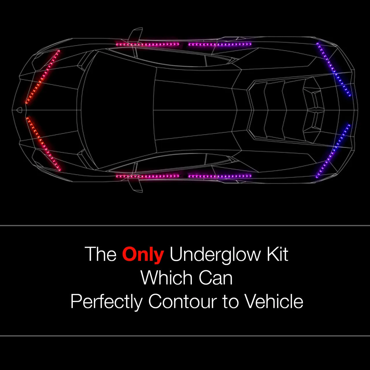 XKGlow Tubes 3 Million Color LED Accent Light Car/ Truck Kit - LED tubes