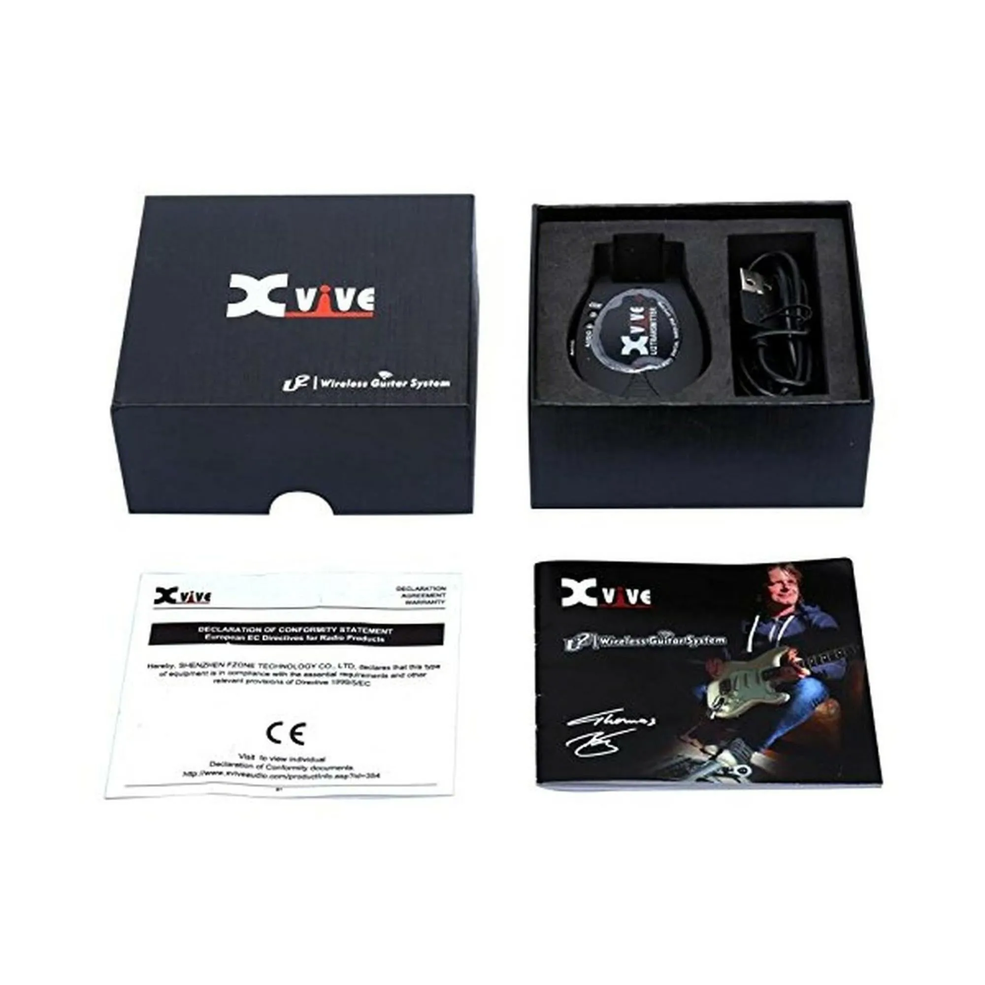 Xvive U2T-BLACK Digital Guitar Wireless Transmitter, Black