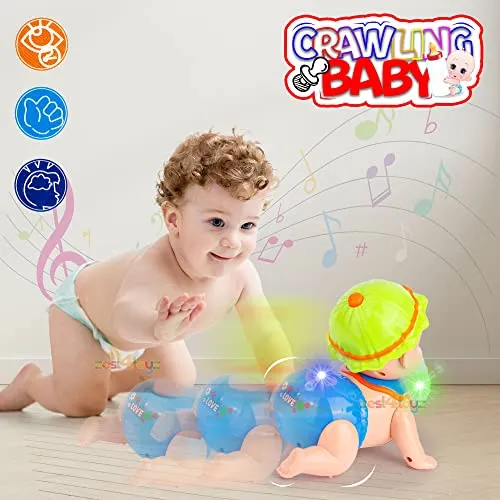 zest 4 toyz Musical Baby Crawling Toy for Kids with 3D Lights & Music Toys for Babies - Multicolor (Pack of 1)