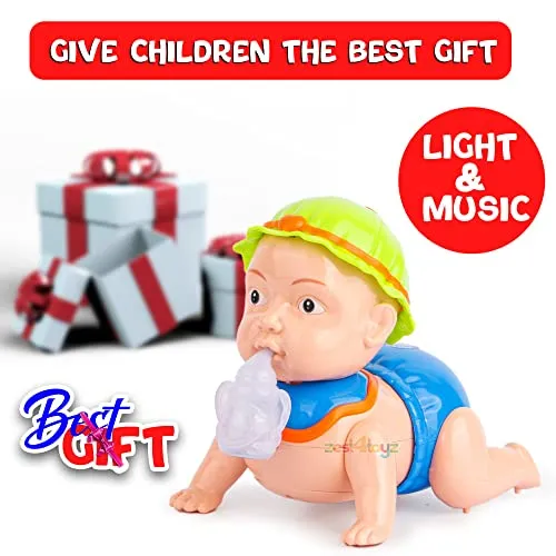 zest 4 toyz Musical Baby Crawling Toy for Kids with 3D Lights & Music Toys for Babies - Multicolor (Pack of 1)