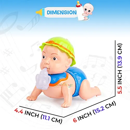 zest 4 toyz Musical Baby Crawling Toy for Kids with 3D Lights & Music Toys for Babies - Multicolor (Pack of 1)